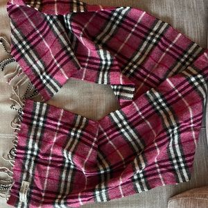 Pink Burberry Scarf